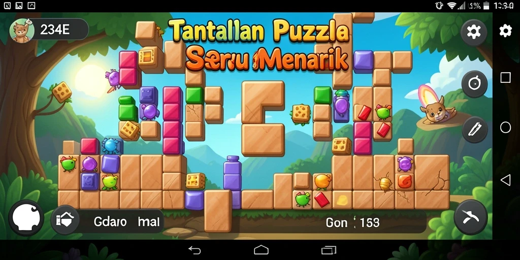 Tangkapan layar gameplay <strong>234E</strong> menampilkan tantangan Puzzle yang menyenangkan.
