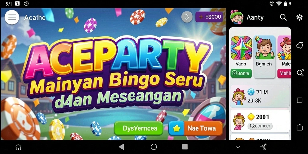 Screenshot permainan menunjukkan momen seru bermain Bingo.