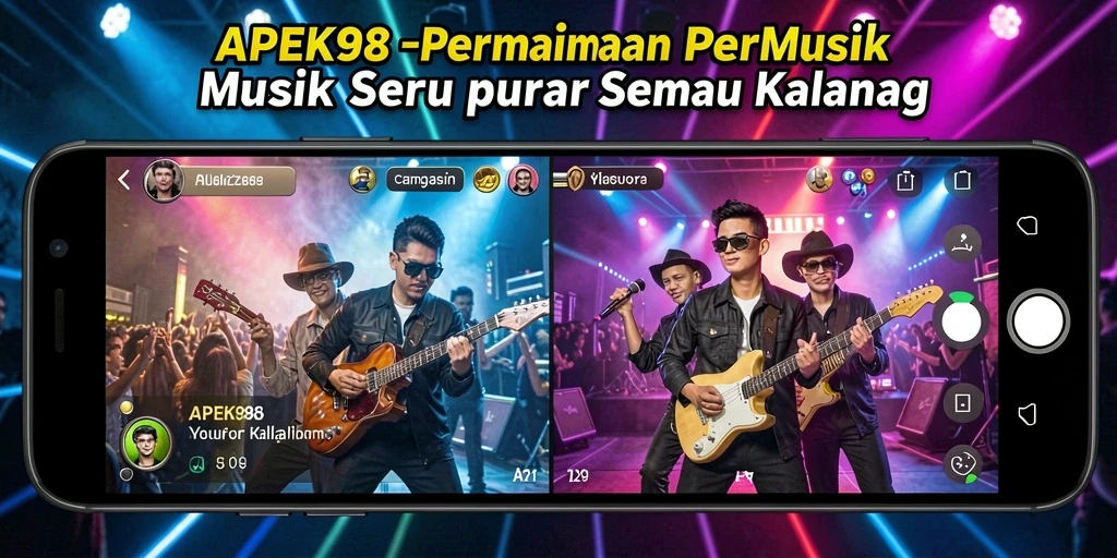Tampilan antarmuka APEK88 dengan gameplay musik yang menarik.