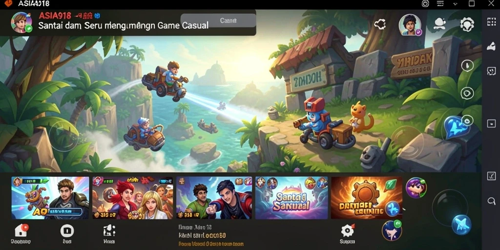 Tampilan gameplay seru dan penuh warna dari ASIA918.