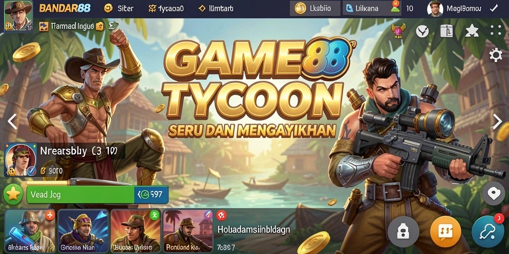 Tampilan gameplay Tycoon yang mendetail dan menarik.