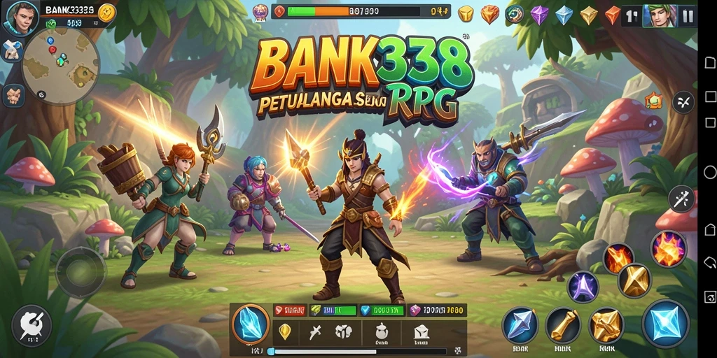 Tangkapan layar BANK338 menunjukkan aksi seru dalam pertarungan RPG.