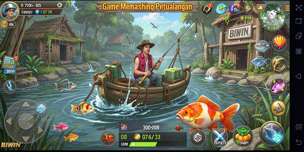 Tampilan menakjubkan gameplay memancing di BIWIN.