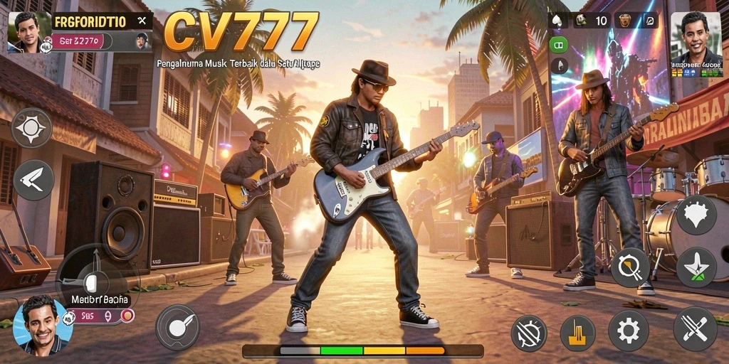 Screenshot dari gameplay musik yang menarik dan interaktif di CV777.