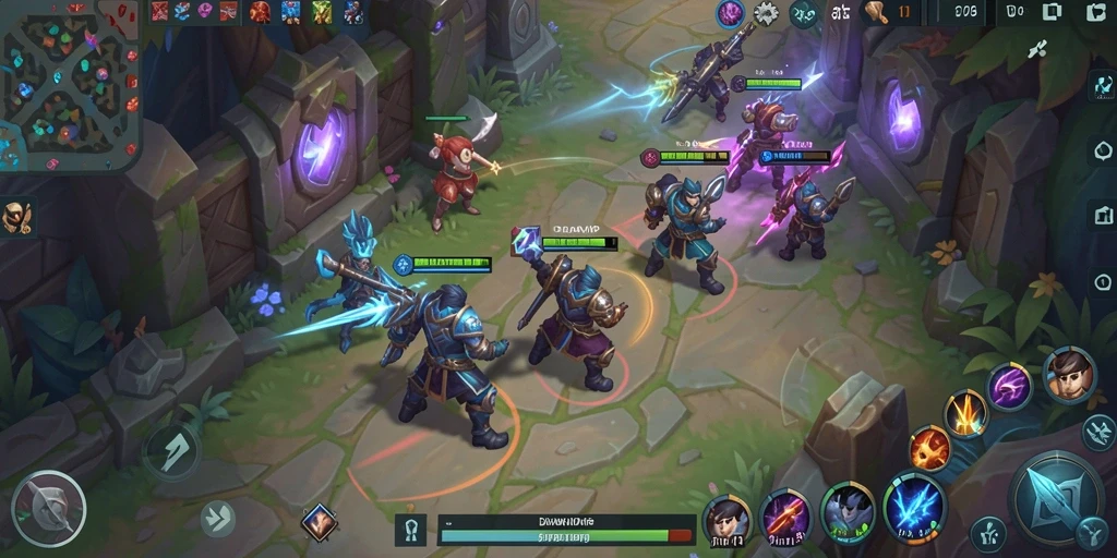Tangkapan layar permainan DANAVIP dengan aksi seru di arena MOBA.