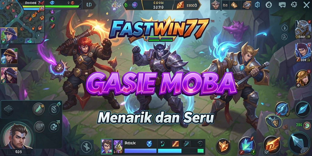 Tampilan gameplay seru dari FASTWIN77 yang menampilkan pertarungan tim.