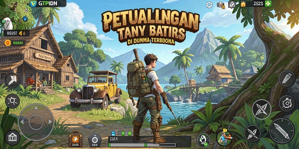 Tangkapan layar menunjukkan petualangan seru di dunia terbuka GTPIDN.