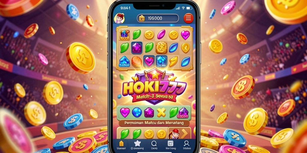 Gameplay HOKI777 yang menarik dalam kategori Match-3.