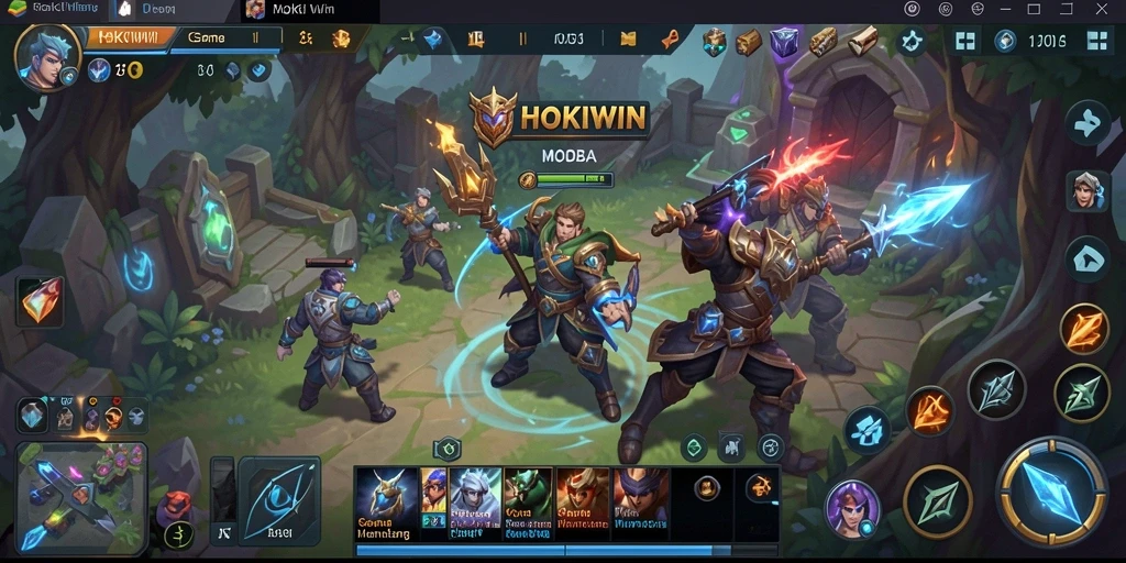 Tampilan gameplay HOKIWIN yang epik dan menantang.