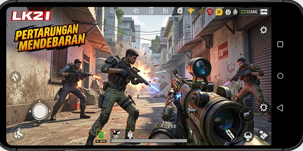 Gameplay LK21 yang penuh aksi dengan grafis menawan.