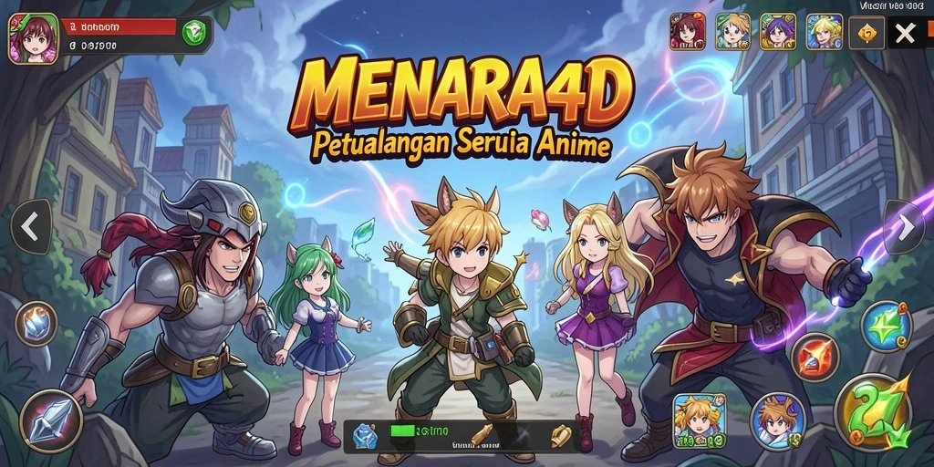 Screenshot MENARA4D menampilkan aksi seru karakter Anime dalam pertempuran.