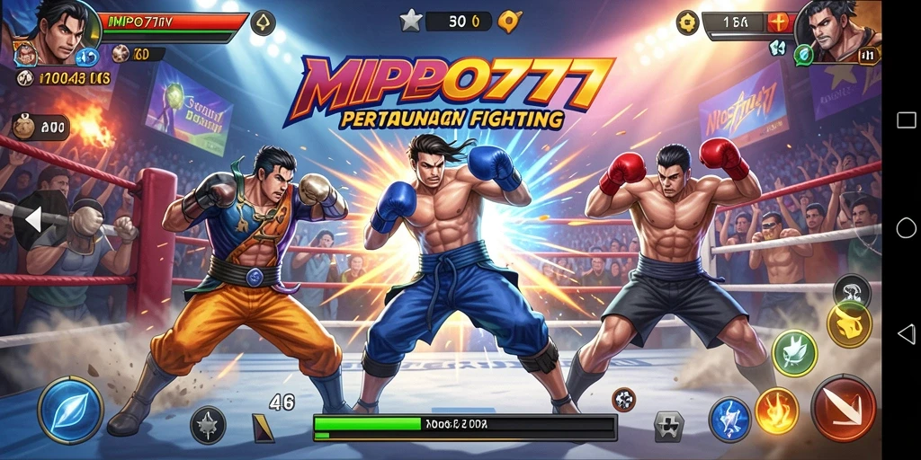Screenshot gameplay MPO777 menampilkan pertarungan yang mendebarkan dan karakter yang unik.