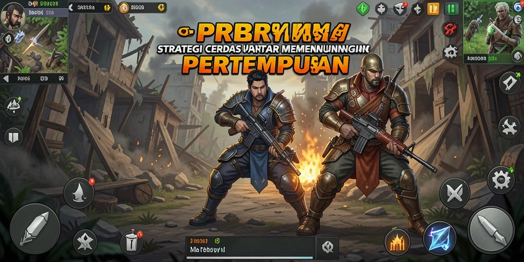 Screenshot gameplay PPRRYY menunjukkan taktik pertempuran yang intens.