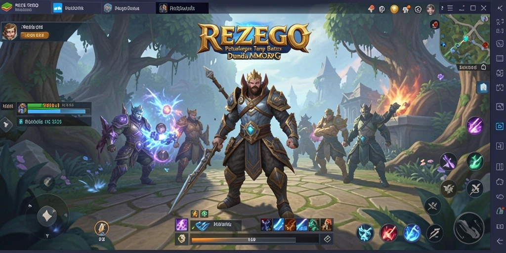 Tampilan gameplay seru di dunia fantastis MMORPG.