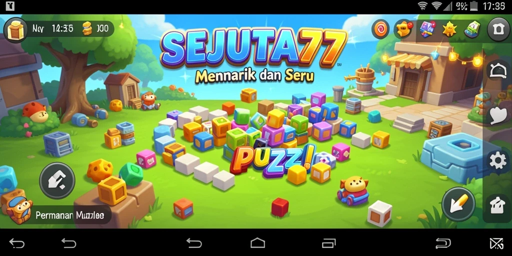 Tampilan gameplay SEJUTA77 saat menyelesaikan puzzle menarik.