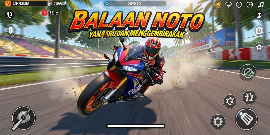 Gameplay menegangkan balapan motor di SP212.