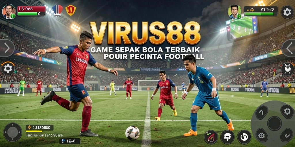 Tampilan gameplay <strong>VIRUS88</strong> dengan aksi sepak bola yang seru.