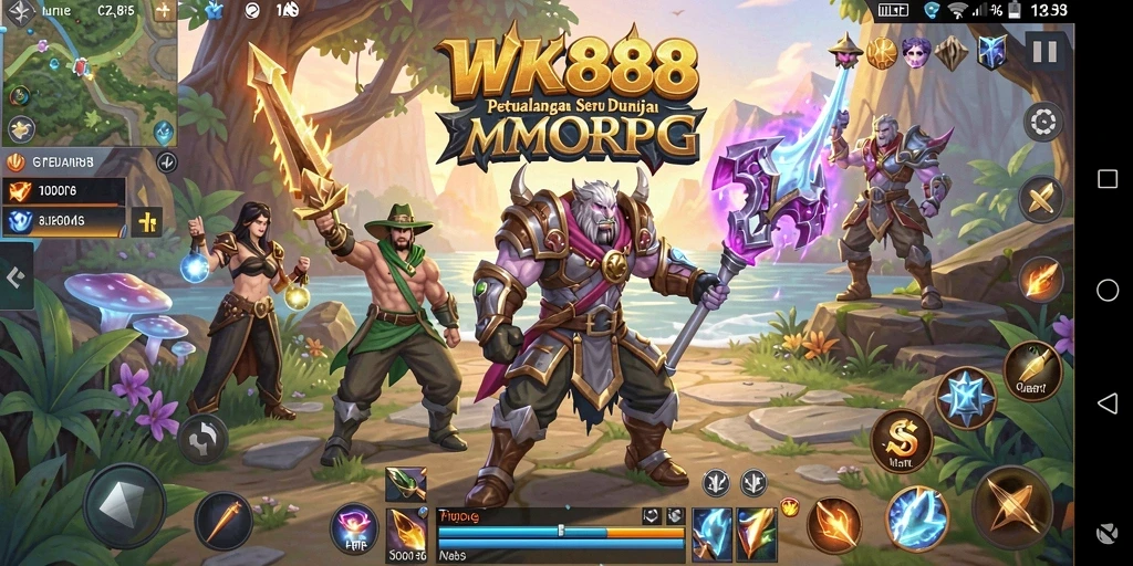 Gameplay seru dalam petualangan MMORPG WK888.