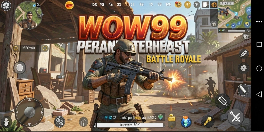 Tangkapan layar menunjukkan aksi seru gameplay Battle Royale di WOW99.